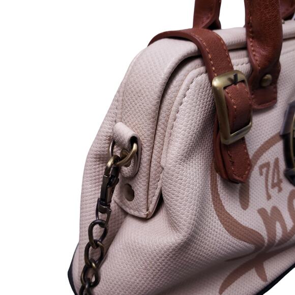 Elegant Cream and Brown Crossbody Bag - Picture 6 of 12